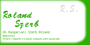 roland szerb business card